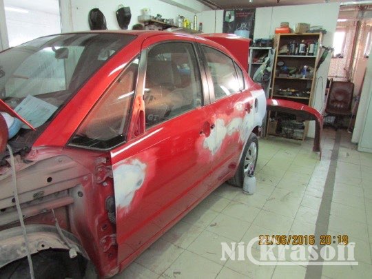 Ремонт и покраска борта Судзуки SX4 Ремонт и покраска борта Судзуки SX4