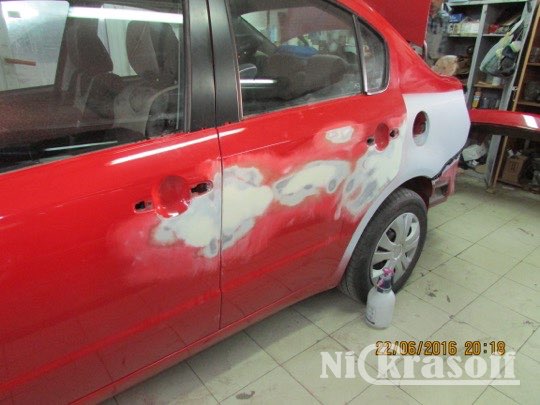 Ремонт и покраска борта Судзуки SX4 Ремонт и покраска борта Судзуки SX4