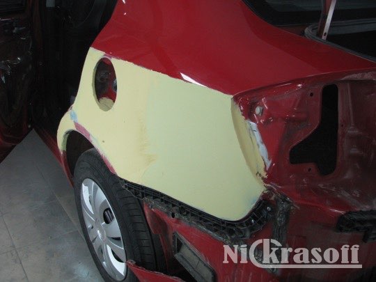 Ремонт и покраска борта Судзуки SX4 Ремонт и покраска борта Судзуки SX4