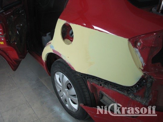 Ремонт и покраска борта Судзуки SX4 Ремонт и покраска борта Судзуки SX4
