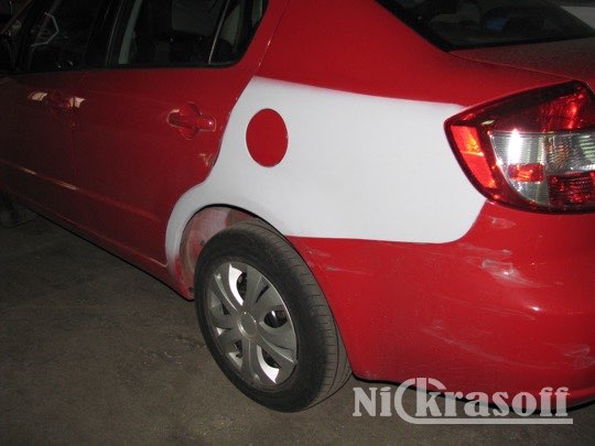 Ремонт и покраска борта Судзуки SX4 Ремонт и покраска борта Судзуки SX4